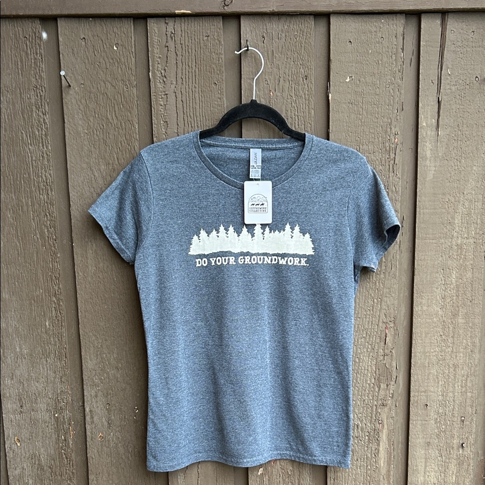 GWC: Blue “Do your groundwork” treeline tee